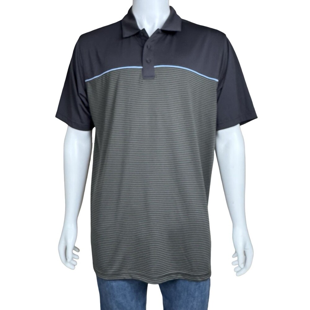 Pebble Beach Mens X-Large Polo Shirt Golf Charcoal Dry-Lux Performance New